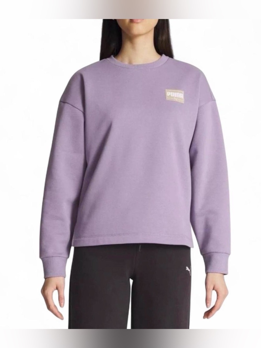 PUMA Women's Fleece Crewneck
Sweatshirt Badge, S purple